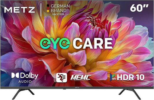 Télévision LED 60 pouces 4K UHD Metz Smart avec Google TV, HDR10, Dolby Audio et Tuner DVB-T2/C/S2 (Modèle 2025, Noir)